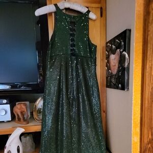 Elegant Green Sequin MAXI Dress